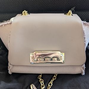 Zac Zac Posen Mini Leather Crossbody Bag BEIGE
